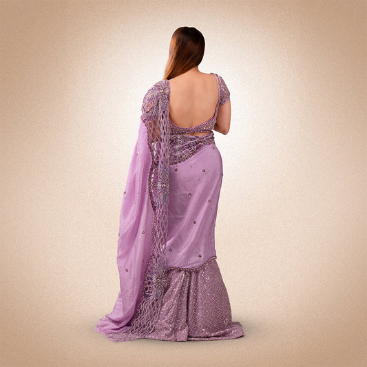Purple saree