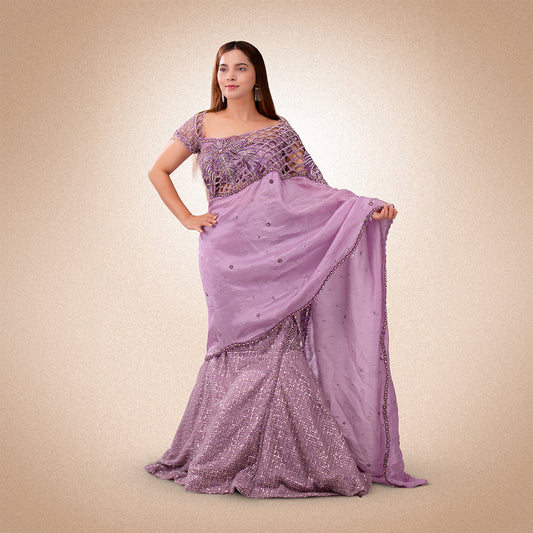 Purple saree