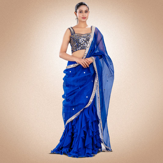 Blue Saree