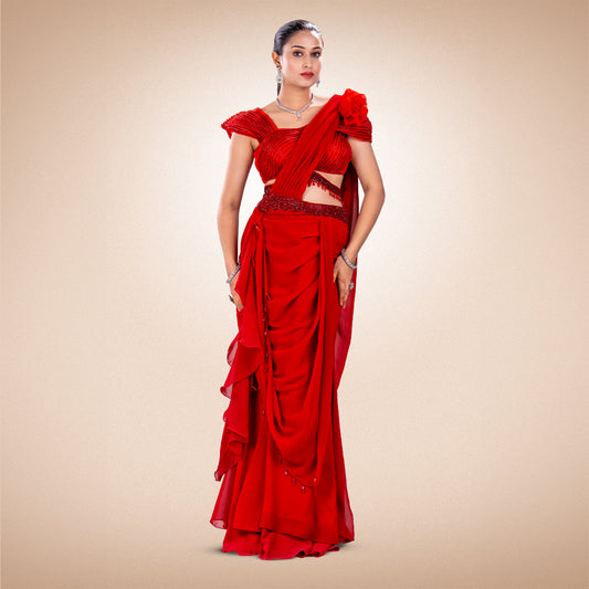 Red western Dress