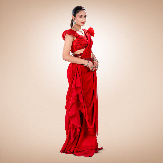 Red western Dress