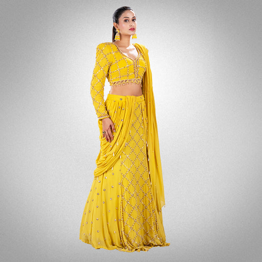 Yellow saree